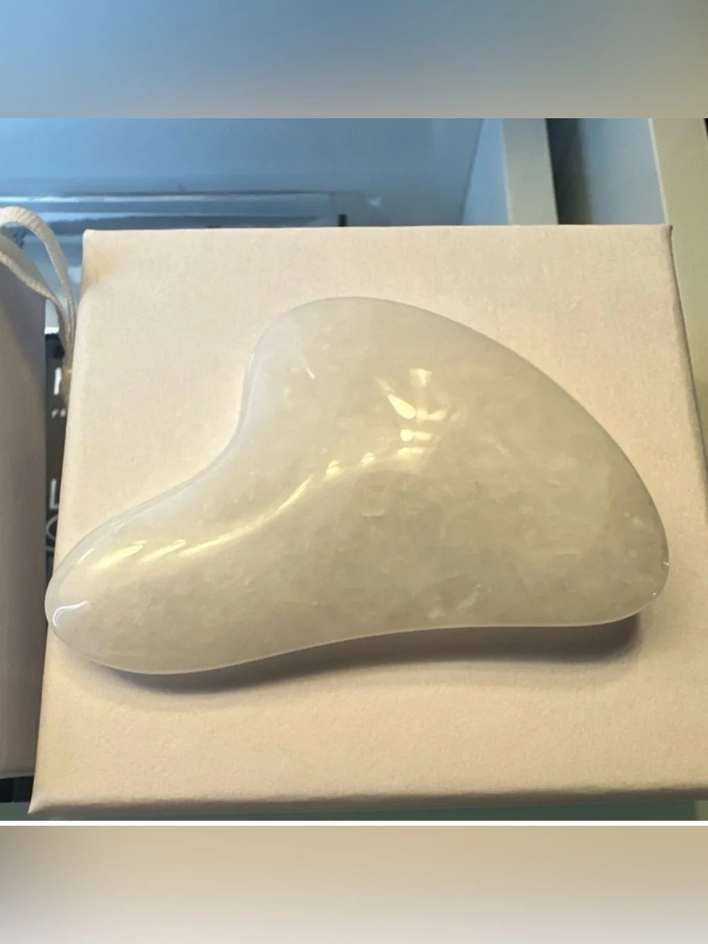 Exclusive Dior White Stone Face (Gua Sha)Massage Tool with Pouch & Box 🤩🤍